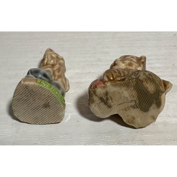 2 Vintage Wade England Porcelain Cat Figurines Puss & Boots & Kitten With Yarn - Picture 6 of 8